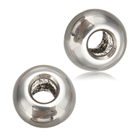 Nahtlose Sterling Silber Perlen, 925 Sterling Silber, Rondell, 7x4.5mm, Bohrung:ca. 2.5mm, verkauft von PC