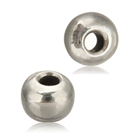 Round Sterling Silver Beads, 925 Sterling Silver, Drum 