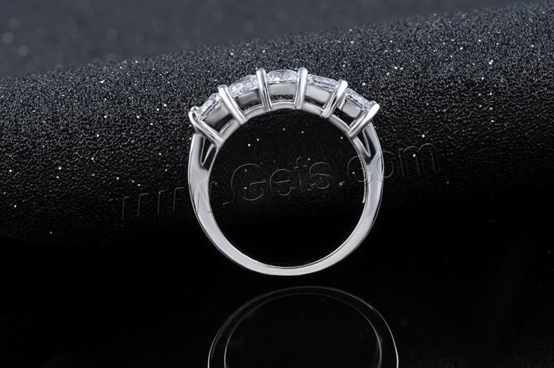 Newegg® Finger Ring, Brass, platinum plated, different size for choice & with cubic zirconia, 20x4mm, Sold By PC