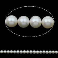 Round Cultured Freshwater Pearl Beads, natural, white, 8-9mm Approx 0.8mm Approx 15 Inch 
