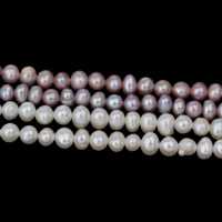 Perlas Patata Freshwater, Perlas cultivadas de agua dulce, natural, más colores para la opción, 3-4mm, agujero:aproximado 0.8mm, longitud:aproximado 15 Inch, Vendido por Sarta