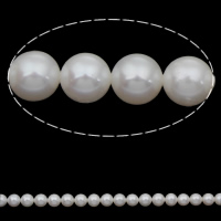 Round Cultured Freshwater Pearl Beads, natural, white, 7-8mm Approx 0.8mm Approx 16 Inch 