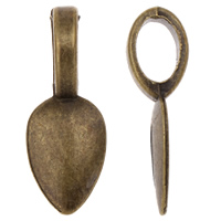 Zinc Alloy Glue on Bail, Teardrop, antique bronze color plated, lead & cadmium free Approx Approx 