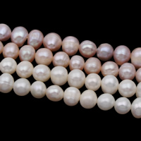 Perlas Patata Freshwater, Perlas cultivadas de agua dulce, natural, más colores para la opción, 6-7mm, agujero:aproximado 0.8mm, longitud:aproximado 14 Inch, Vendido por Sarta