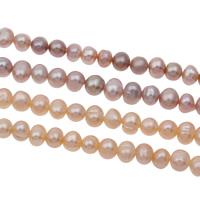 Perlas Patata Freshwater, Perlas cultivadas de agua dulce, natural, más colores para la opción, 4-5mm, agujero:aproximado 0.8mm, longitud:aproximado 14 Inch, Vendido por Sarta