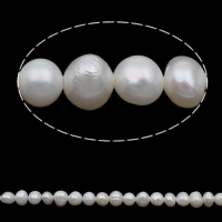 Potato Cultured Freshwater Pearl Beads, natural, white, 4-5mm Approx 0.8mm Approx 14 Inch 