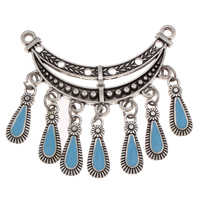 Fashion Necklace Bottom, Zinc Alloy, antique silver color plated, enamel, lead & cadmium free Approx 1mm 