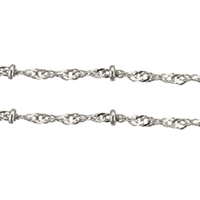 Brass Rope Chain, plated 2.3mm, 1.6mm 