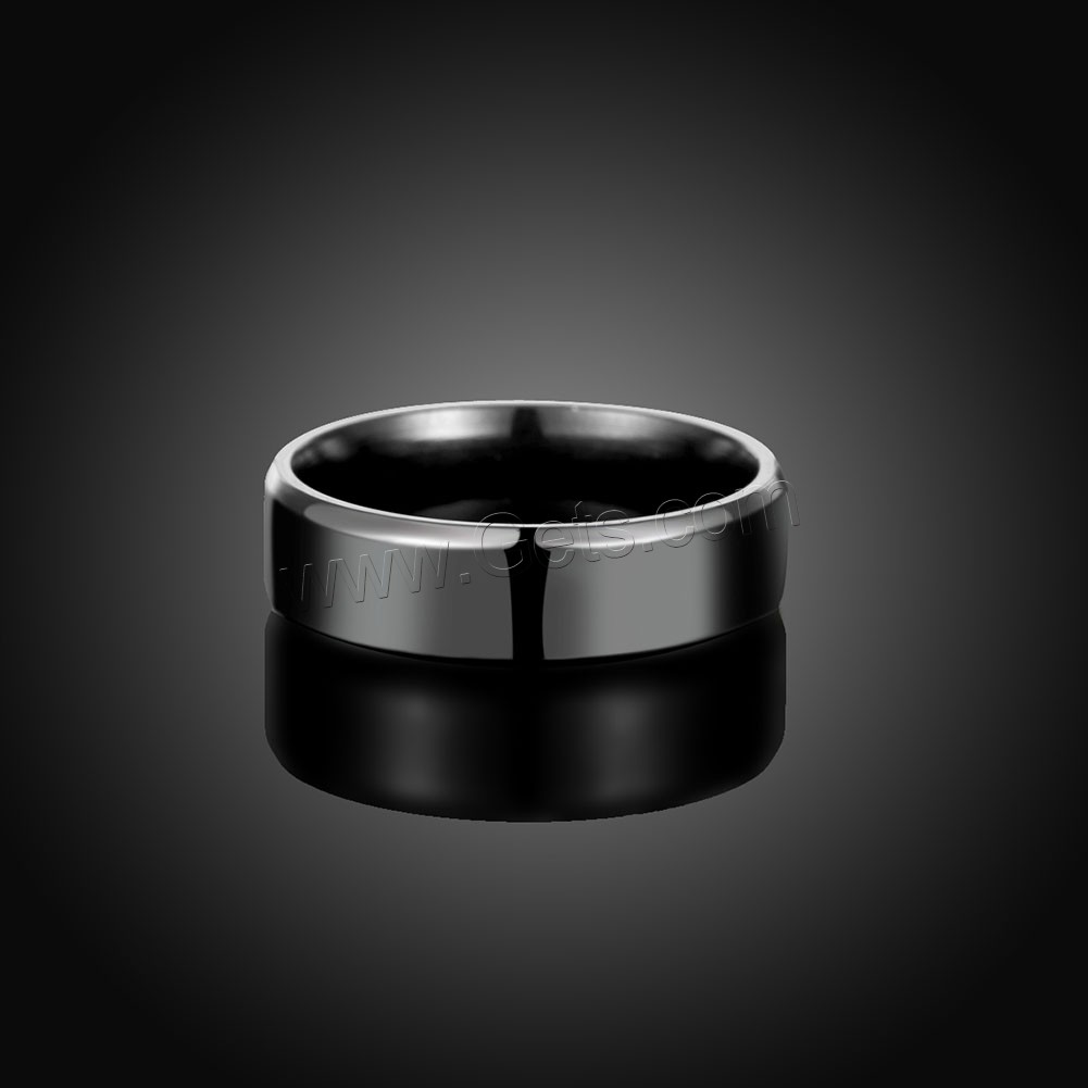 Anillo de dedo de favourer ®, acero inoxidable, iónico negro, diverso tamaño para la opción & para hombre, 6x22mm, Vendido por UD