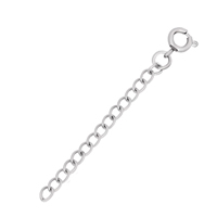 Stainless Steel Spring Ring Clasp, 316L Stainless Steel, with extender chain & twist oval chain, 6mm 