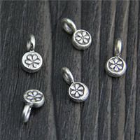 Thailand Sterling Silver Pendants, Flat Round Approx 1.7mm 