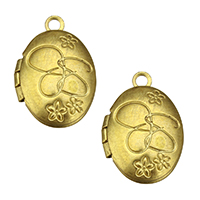 Brass Locket Pendants, Oval, plated Approx 1.5mm, Inner Approx 