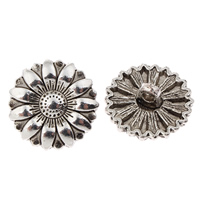 Zinc Alloy Shank Button, Flower, antique silver color plated, lead & cadmium free Approx 2mm, Approx 