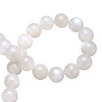 Mondstein Perlen, rund, 10mm, Bohrung:ca. 1mm, Länge:ca. 16 ZollInch, ca. 40PCs/Strang, verkauft von Strang