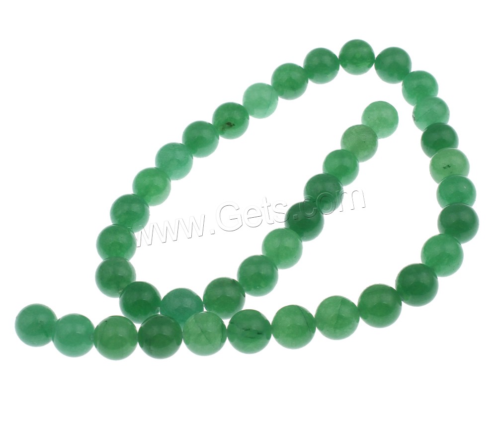 Green Aventurine Bead, Round, natural, different size for choice, Hole:Approx 1mm, Length:Approx 15.5 Inch, Sold By Strand