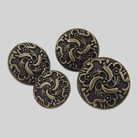 Botón de caña de aleación de cinc, aleación de zinc, chapado en color bronce antiguo, diverso tamaño para la opción, Vendido por UD