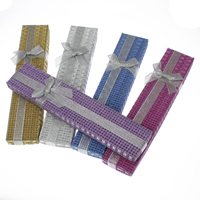boîtes à collier en carton, avec Éponge & organza, rectangle, plus de couleurs à choisir Vendu par sac
