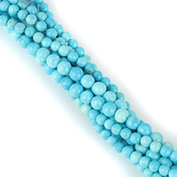 Perles en Turquoise naturelle, Rond, normes différentes pour le choix Environ 0.5mm Environ 15.5 pouce, Vendu par brin