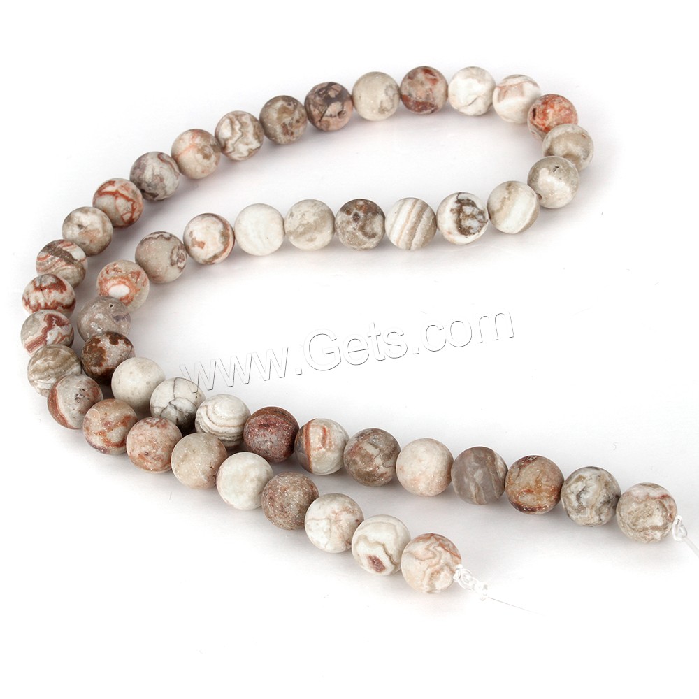 Natural Crazy Agate Beads, Round, different size for choice, Length:Approx 15.5 Inch, Sold By Strand