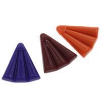 Pendentifs acrylique de couleur nature, triangle, couleur solide, plus de couleurs à choisir Environ 1mm, Environ Vendu par sac