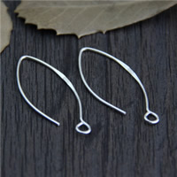 925 Sterling Silver Earring Hook, with loop 