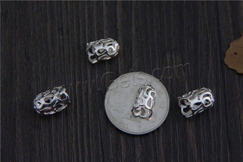 Tapa de abalorio de plata del rey, plata de ley 925, diverso tamaño para la opción & hueco, Vendido por UD