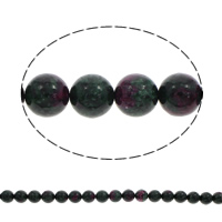 Unakit Perlen, Unakite, rund, verschiedene Größen vorhanden, Bohrung:ca. 1mm, Länge:ca. 15.5 ZollInch, verkauft von Strang