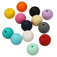 Silicone Jewelry Beads, Round, FDA approval nickel, lead & cadmium free, 10mm Approx 2mm 
