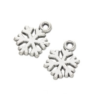 Zinc Alloy Christmas Pendants, Snowflake, antique silver color plated Approx 2mm 