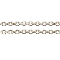 Cadena de la joyería de plata esterlina, plata de ley 925, chapado, cadena oval, más colores para la opción, 3x2.5x0.6mm, Vendido por g