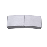 Rectangle Stainless Steel Magnetic Clasp, brushed, original color Approx 