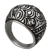 Нержавеющая сталь Человек палец кольцо, Нержавеющая сталь 316, разный размер для выбора & чернеют продается PC