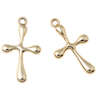 Zinc Alloy Cross Pendants, real gold plated, lead & cadmium free Approx 2mm 