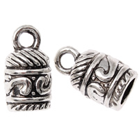 Zinc Alloy End Cap, antique silver color plated, lead & cadmium free Approx 2mm, 4mm, Approx 
