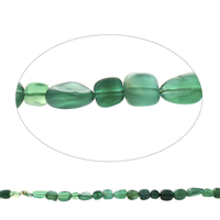 Natürliche grüne Achat Perlen, Grüner Achat, Klumpen, 5x4mm-8x13x6mm, Bohrung:ca. 1mm, Länge:ca. 15.5 ZollInch, ca. 44PCs/Strang, verkauft von Strang