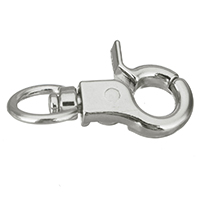 Lobster Swivel Clasp, Zinc Alloy, platinum color plated 