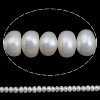 Button Cultured Freshwater Pearl Beads, natural, white, 5-6mm Approx 0.8mm Approx 15 Inch 