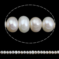 Perlas Botón Freshwater , Perlas cultivadas de agua dulce, natural, Blanco, 4-5mm, agujero:aproximado 0.8mm, longitud:aproximado 15.5 Inch, Vendido por Sarta