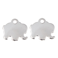 Stainless Steel Animal Pendants, Elephant, original color Approx 1mm 
