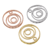Cubic Zirconia Micro Pave Brass Connector, plated, micro pave cubic zirconia & multi-strand Approx 