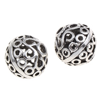Zinc Alloy Hollow Beads, Round, antique silver color plated, lead & cadmium free, 20mm Approx 3.5mm 