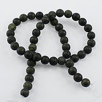 Russian Serpentine Beads, Round, natural & frosted Approx 1-2mm Approx 15 Inch 