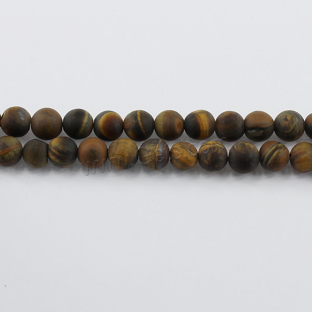 Tiger Eye Beads, Round, natural, different size for choice & frosted, Hole:Approx 1-2mm, Length:Approx 14.5 Inch, Sold By Strand