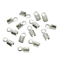 Brass Cord Tips, plated nickel, lead & cadmium free Approx 1.5mm, Inner Approx 3mm 