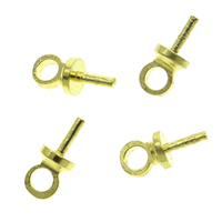 Brass Peg Bail, plated nickel, lead & cadmium free Approx 1.5mm, Inner Approx 1mm 