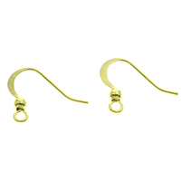 Brass Hook Earwire, plated nickel, lead & cadmium free Approx 2mm 