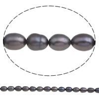 Perlas Arroz Freshwater, Perlas cultivadas de agua dulce, gris, 5-6mm, agujero:aproximado 0.8mm, longitud:aproximado 14.5 Inch, Vendido por Sarta
