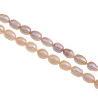 Perlas Arroz Freshwater, Perlas cultivadas de agua dulce, natural, más colores para la opción, 8-9mm, agujero:aproximado 0.8mm, longitud:aproximado 14.5 Inch, Vendido por Sarta