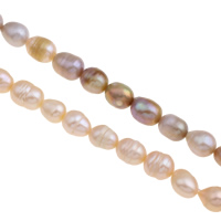 Perlas Arroz Freshwater, Perlas cultivadas de agua dulce, natural, más colores para la opción, 8-9mm, agujero:aproximado 0.8mm, longitud:aproximado 15 Inch, Vendido por Sarta