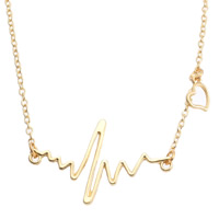 Zinc Alloy Necklace, with 2.8lnch extender chain, gold color plated, oval chain Approx 19.5 Inch 